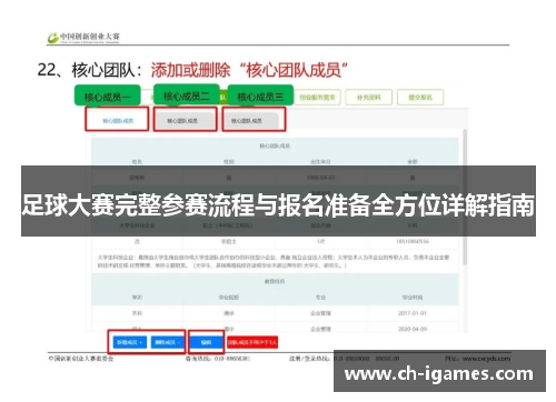 足球大赛完整参赛流程与报名准备全方位详解指南